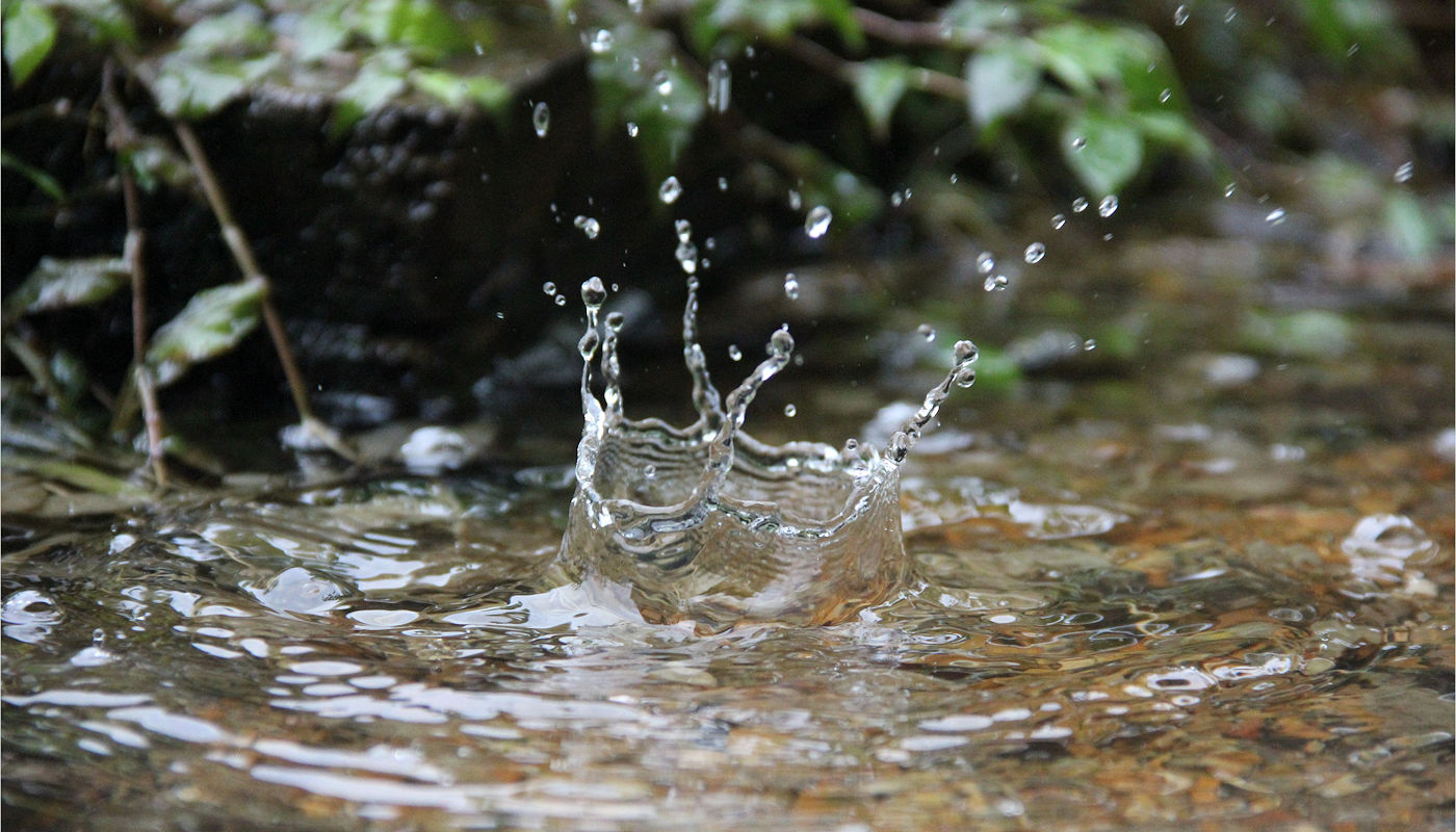 Stochastic exploration — raindrop impact